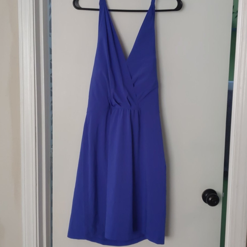Athleta Go Anywhere Halter Dress Blue Size 10